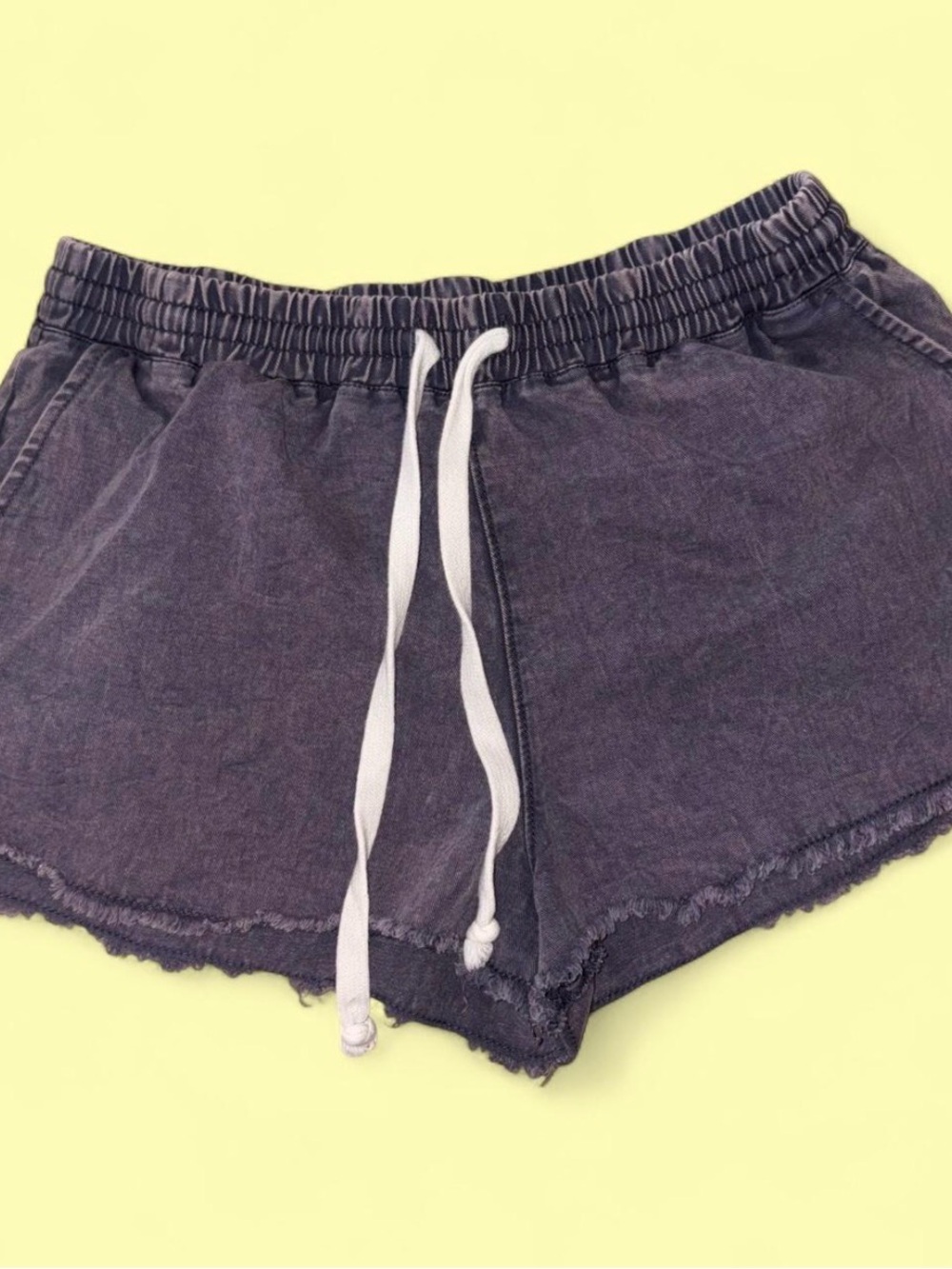 Volcom Washed Charcoal Drawstring Athletic Shorts